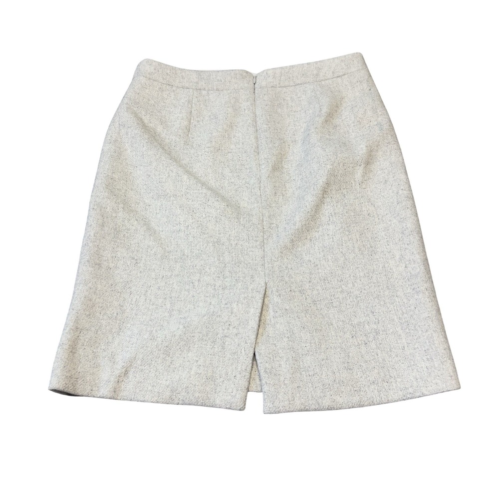 J Crew Tweed Pencil Skirt Size‎ 4 Beige Wool Blend Preppy Old Money Classic